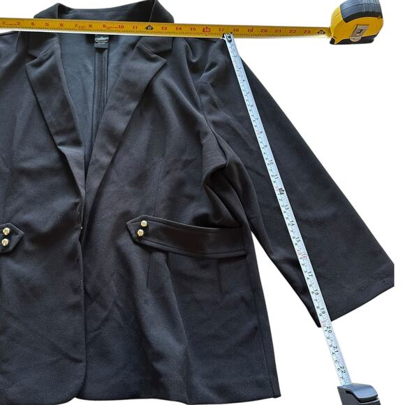Womens Blazer XL Black Professional Workwear Office Sharp Classic Career - Picture 4 of 7